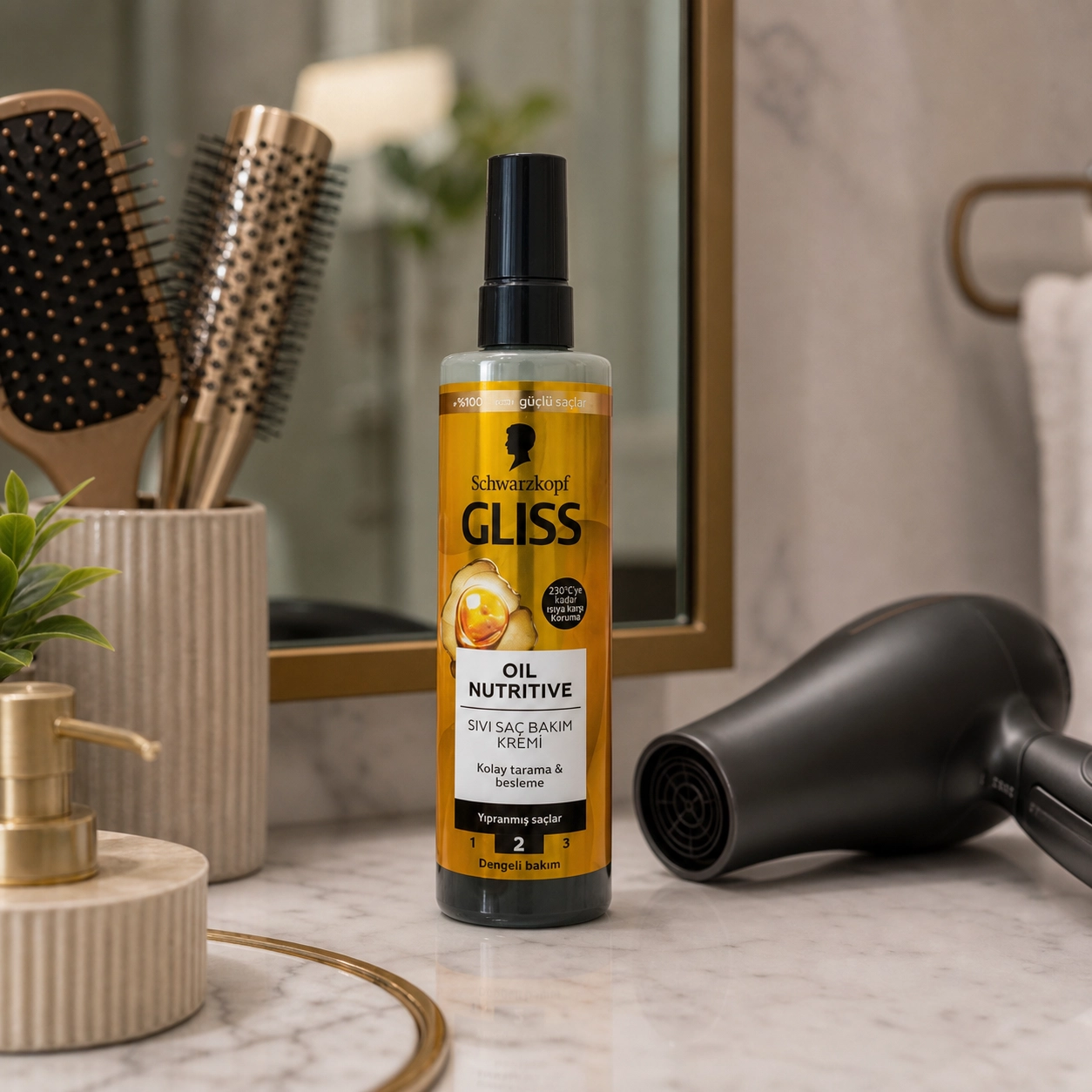 اسپری دو فاز گلیس Oil Nutritive حجم 200 میل