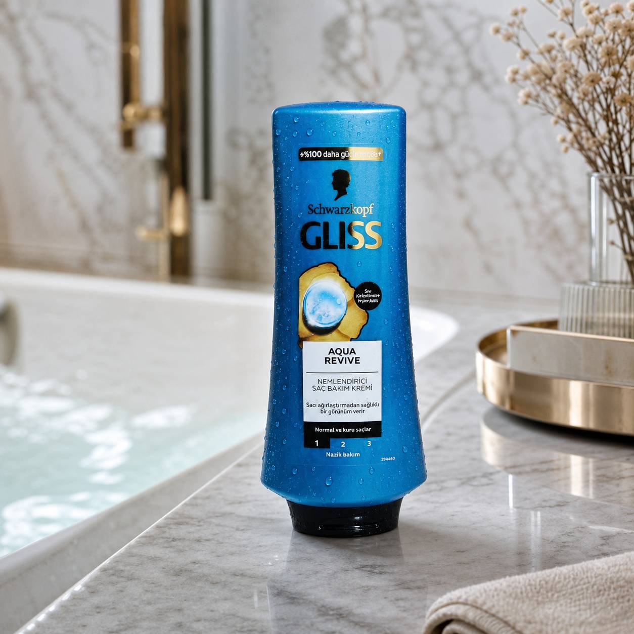 نرم کننده مو گلیس مدل Aqua Revive حجم 360 میل