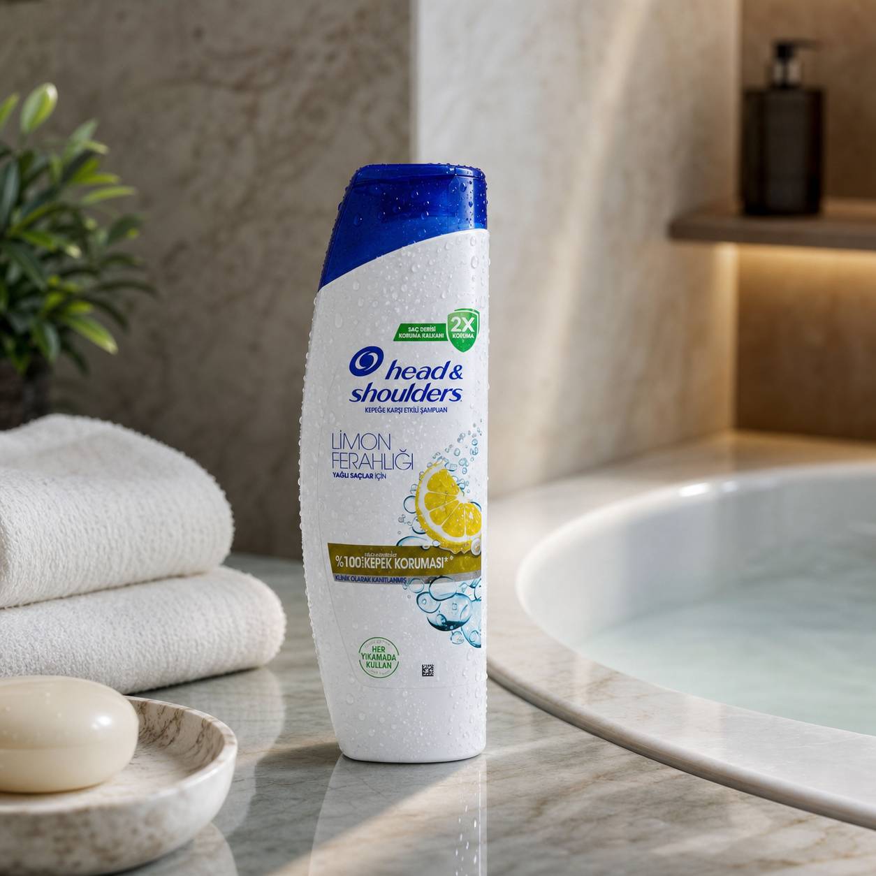 شامپو مو هد اند شولدرز مدل Lemon freshness حجم 330 میل